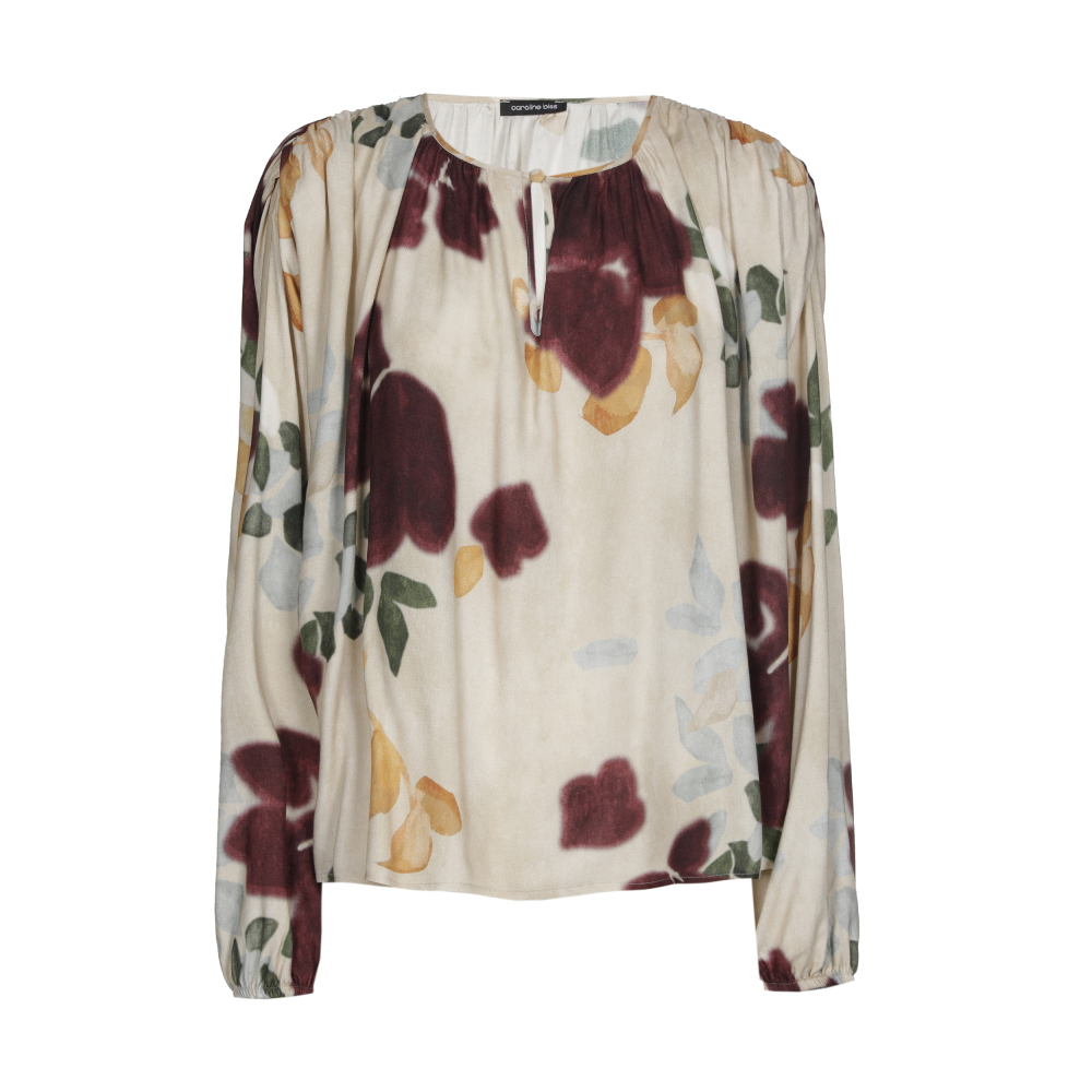 Caroline Biss - FLOWING BLOUSE WITH SHOULDER DETAIL multi colour