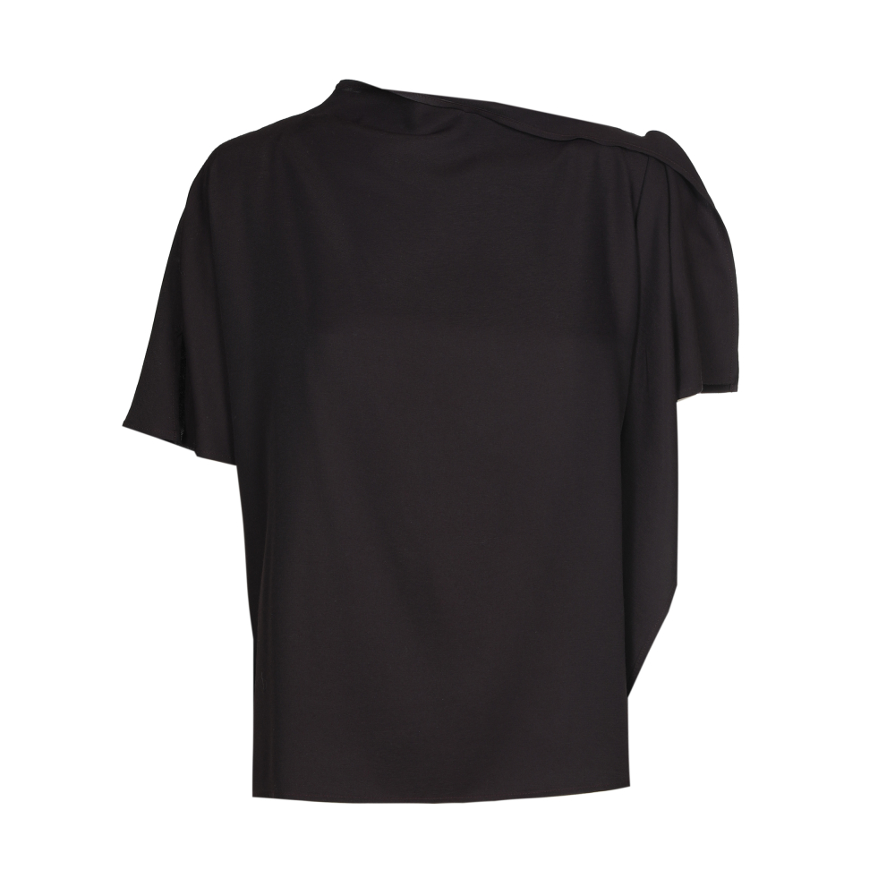 Caroline Biss - STRAIGHT, ASYMMETRIC TOP eggplant