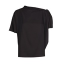 Caroline Biss - STRAIGHT, ASYMMETRIC TOP eggplant