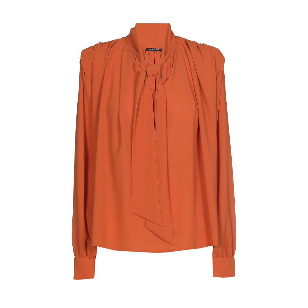 Caroline Biss - TUNIC BLOUSE WITH SHOULDER EFFECT orange