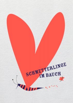 Buttique - Postkarte DIN A6 - Say it - Schmetterlinge im Bauch