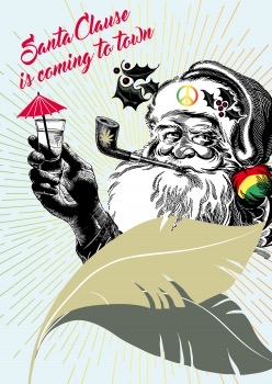 Buttique - Postkarte DIN A6 - Santa is coming