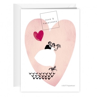 Buttique - Klappkarte DIN A6 - Smoothie - Love & happiness (inkl. Umschlag)