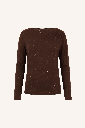 By Bar - Leya Sparkle Top - 775 chocolate brown
