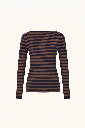 By Bar - Leya Big Stripe Top - 1722 coffee bean