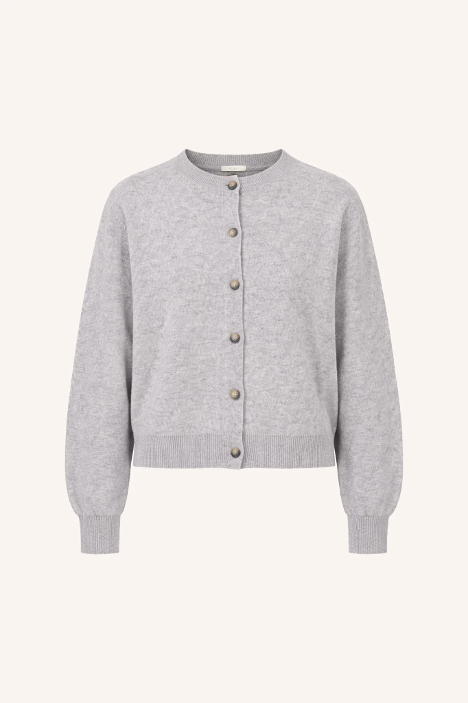 By Bar - Cleo Merino Cardigan - 825 grey melee