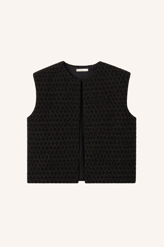 By Bar - Milo Sparkle Gilet - 860 black