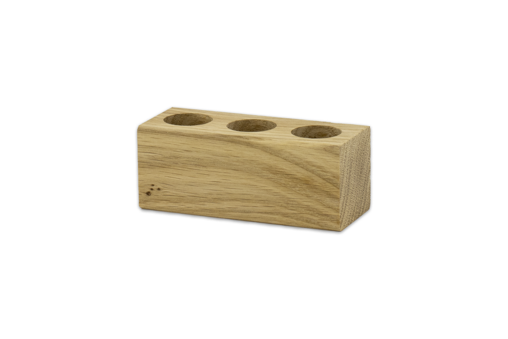 DeWi - Spice Tube Ständer Gewürze - 3er Eiche massiv ø22 mm