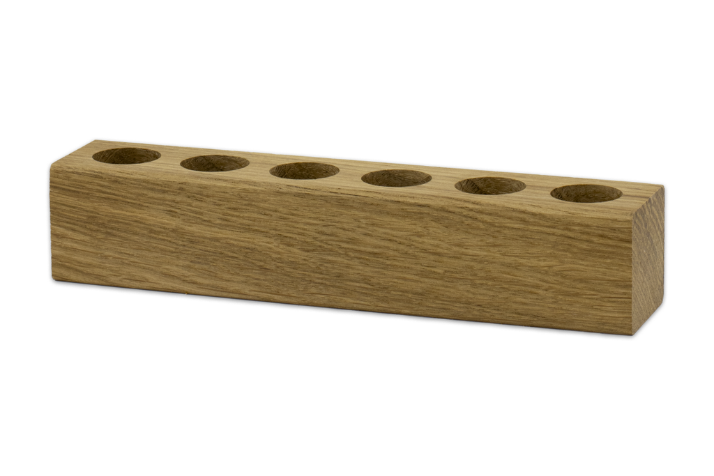 DeWi - Spice Tube Ständer Gewürze - 6er Eiche massiv ø22 mm