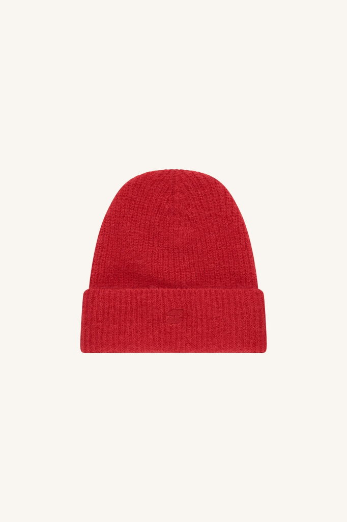 By Bar - Logo Beanie - 283 scarlet red