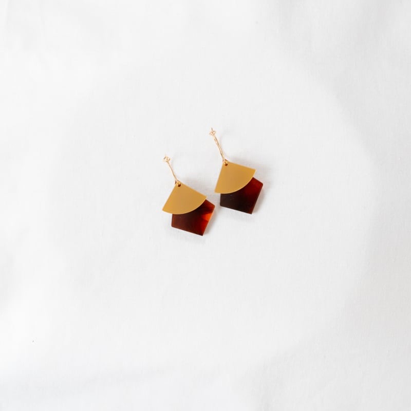Studio Nok Nok - Ohrringe Timeless 17 goldbrown