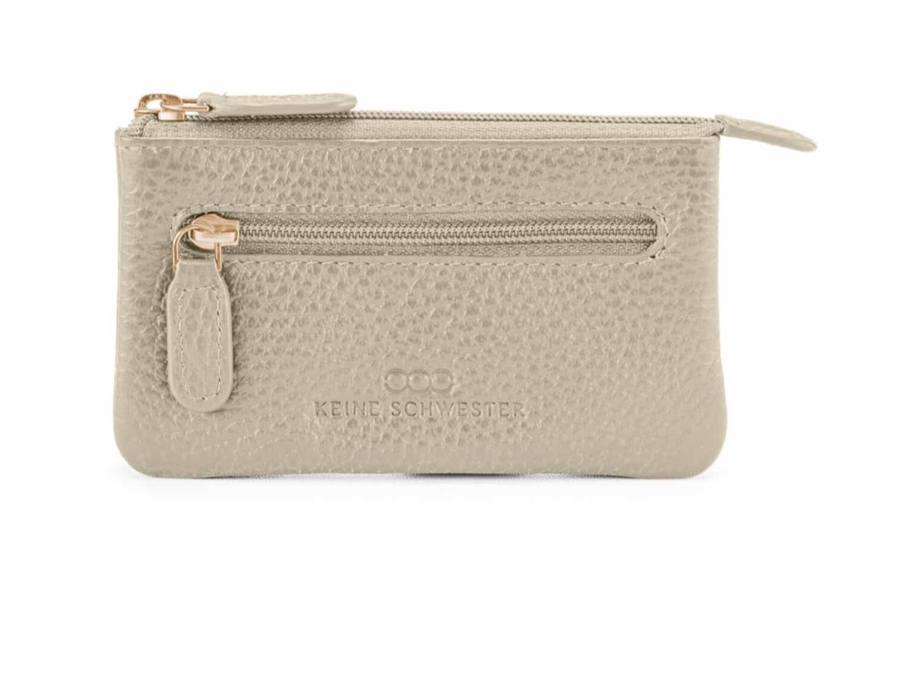 Duo Schlüsseltasche | sand | gold | genarbt
