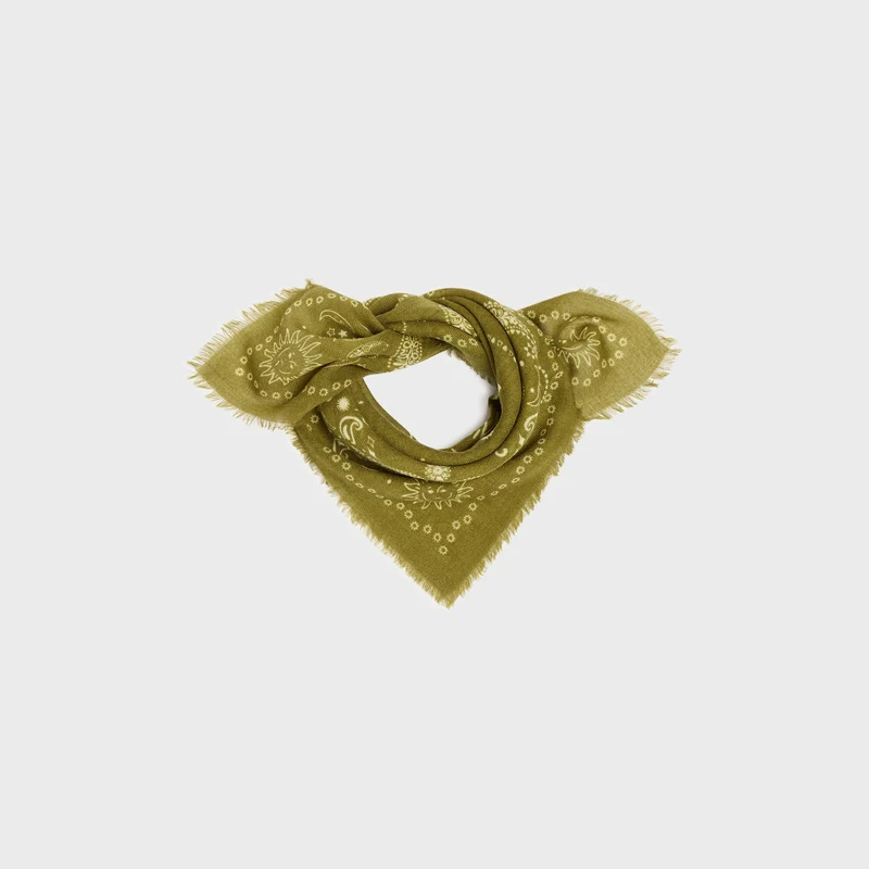 Billybelt - Tuch bandana femme ALICE - khaki - 70x70cm - 100% Wolle