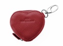 Herz Schlüsseltasche | rot | silber | genarbt