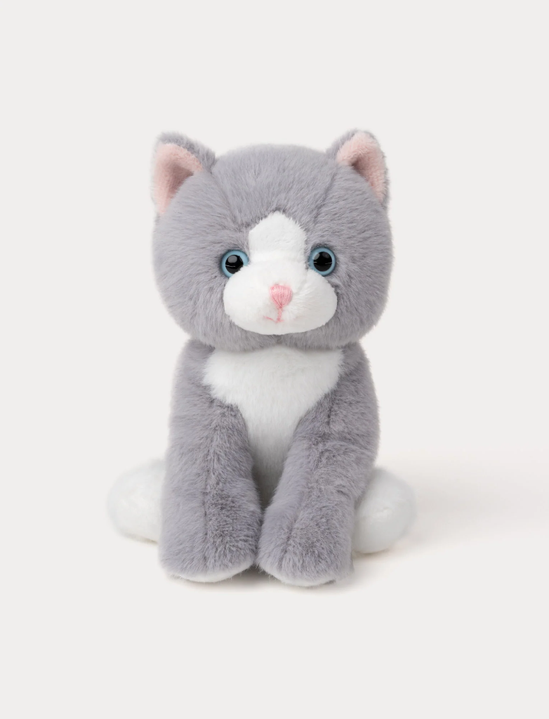 Teddy Kompaniet - Katze - klein (grau)