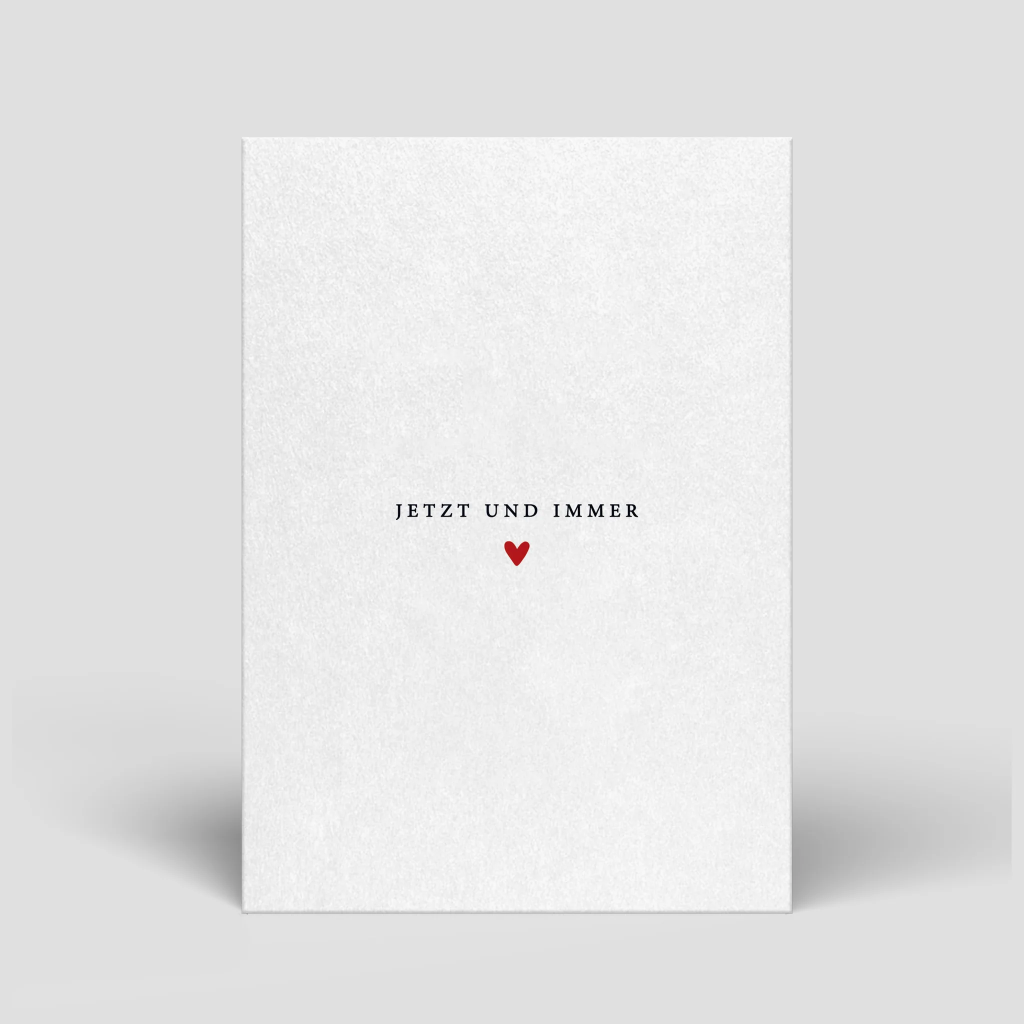 Naturbedacht - Postkarte - Jetzt und immer (Herz)