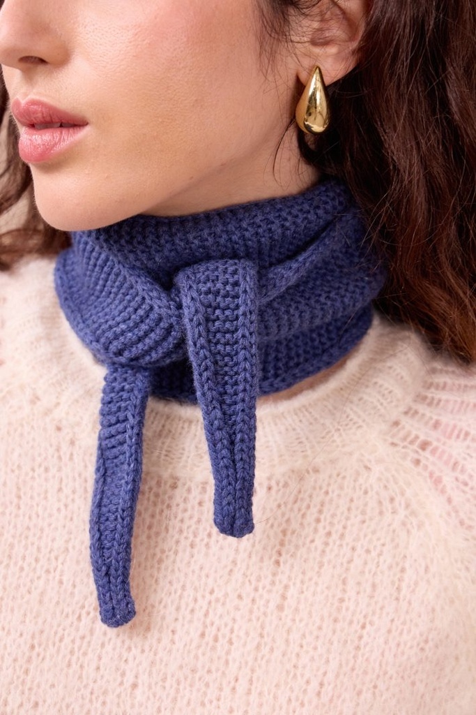 Calie Paris - Dreieckstuch/kleiner Schal Sophie Scarf gestrickt - denim blue