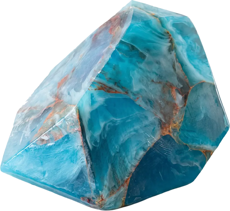 SoapRocks - Blue Agate / Blauer Achat - Surf, frisch, cool (Stier, Fische, Widder, Jungfrau)
