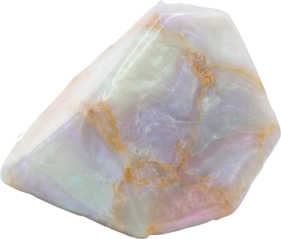 SoapRocks - White Opal / Weißer Opal - Pfirsich, Geranie, Moos (Wassermann)