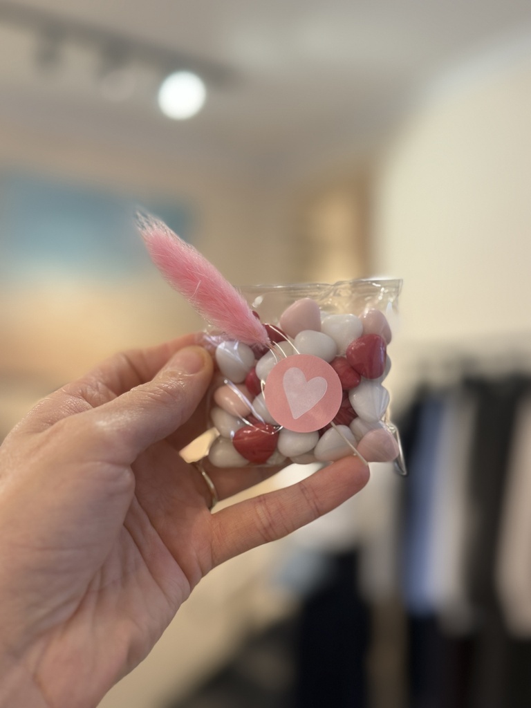 Kleines Tütchen mit Herzchen Schokopastillen mix