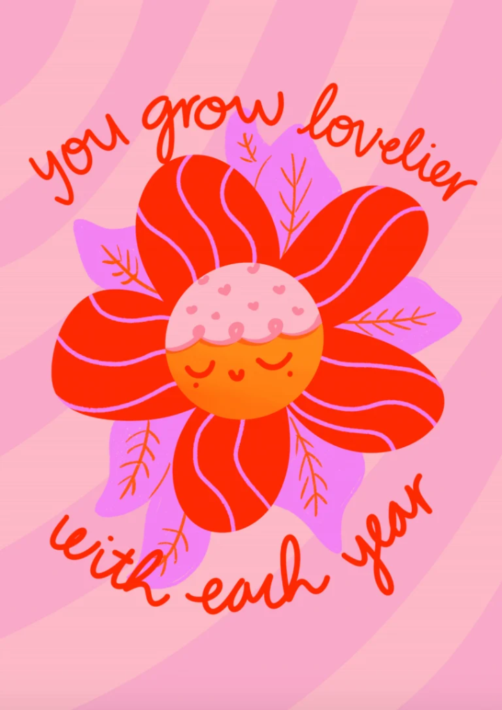 Studio Kumimi - Postkarte - You grow lovelier with each year
