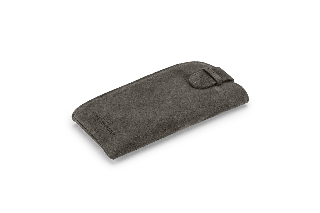 Brillenetui | dunkelgrau | Wildleder