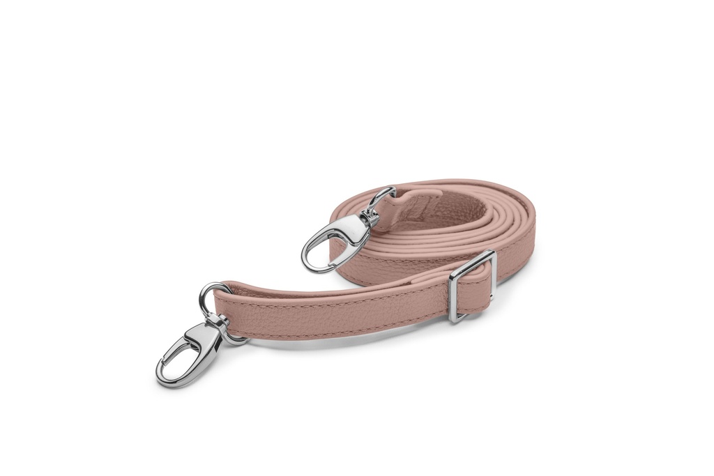 Crossbodygurt schmal | 2/88-160cm | altrosa | silber | genarbt