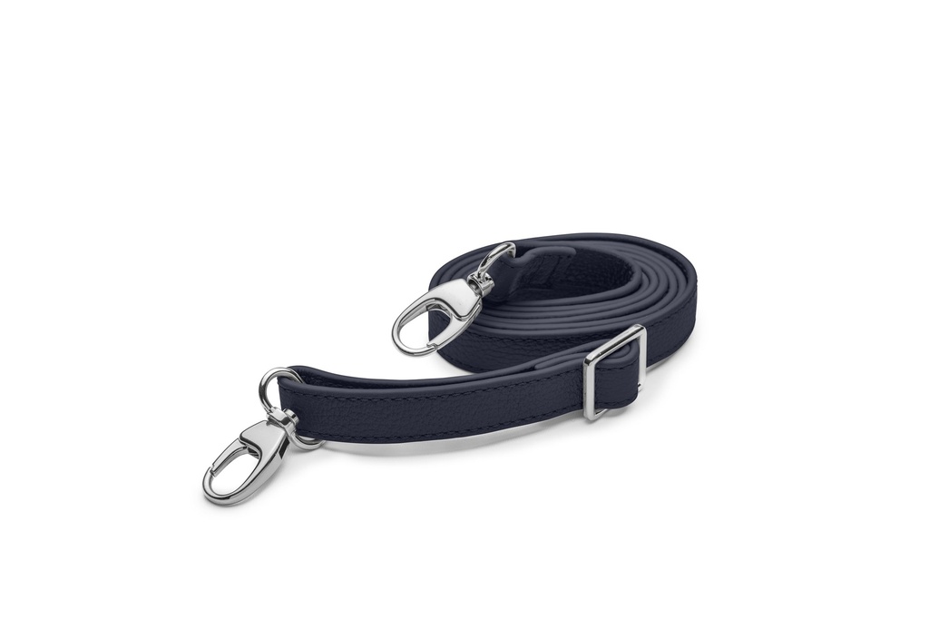 Crossbodygurt schmal | 2/88-160cm | nachtblau | silber | genarbt