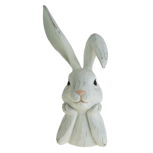 [52904] Werner Voss - Hase Dreamy, weiß, Polyresin, 21,5x14,5x40 cm
