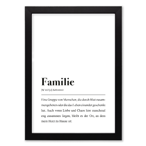 [AEMMI-FAMILIE-ger.] Aemmi - Familie A4 - gerahmt