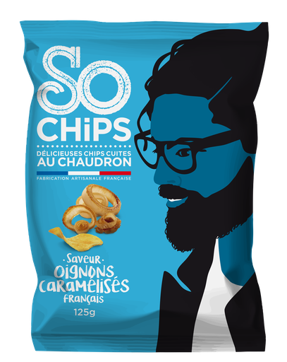 [SC14] So Chips - Karamellisierte Zwiebelchips 125g, saveur oignons caramelisees francais