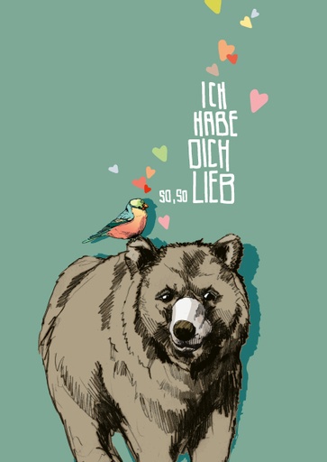 [IL0270] Nobis Design - Postkarte - illi - TATI Ich hab dich lieb