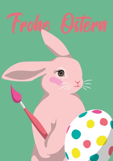 [LU167] Nobis Design - Postkarte - Luminous - Maler Hasen