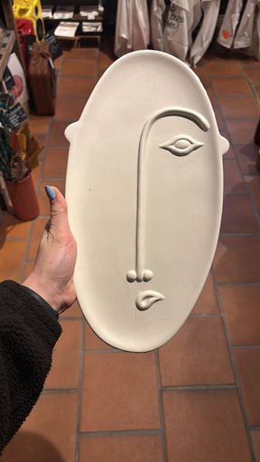 [288585000110] Teller Face Gesicht oval Keramik 35,3x19,3x1,5cm