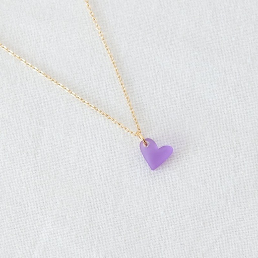 [NECKLACE.02.LILAC] Studio Nok Nok - Necklace Heart Lila