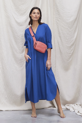Scapa - Cotton Poplin Maxi Style Dress YOLIJN Kingsblue