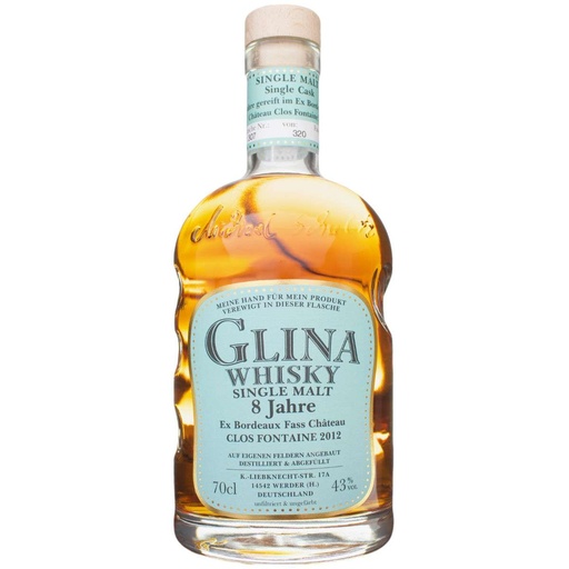 [4280001494015] Glina - Whisky Single Malt 8 Jahre ex Bordeaux Fass 0,7 l