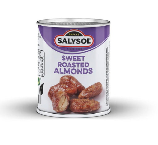 [002466] Salysol- süßgeröstete Mandeln 60g Dose - Almendras Garrapinadas