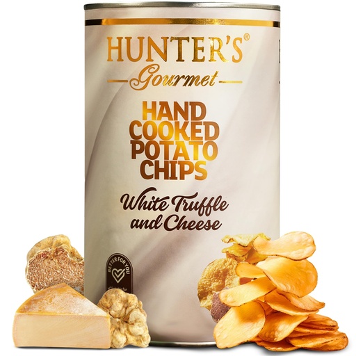 Hunter‘s Gourmet - White Truffle and Cheese - Hand Cooked Chips 150g