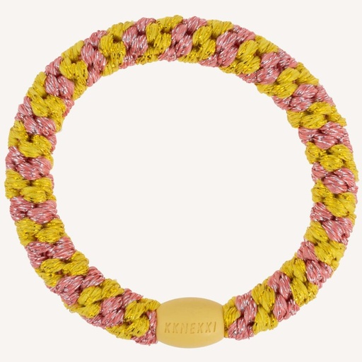 [5763] Kknekki - Coral glitter stripe