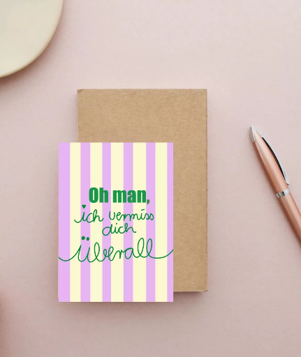 Hej Ibiza - Postkarte - Oh man, ich vermiss dich überall