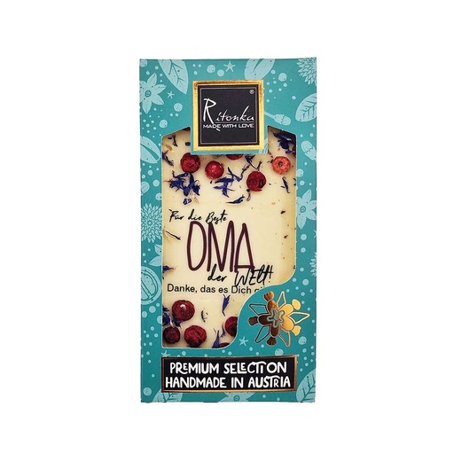 Ritonka - Premium Weiße Schokolade - Beste Oma - 95 g