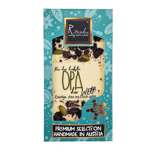 Ritonka - Premium Weiße Schokolade - Liebster Opa - 95 g