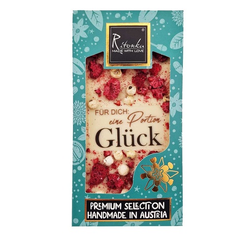Ritonka - Premium Weiße Schokolade - Für Dich eine Portion Glück - 95 g
