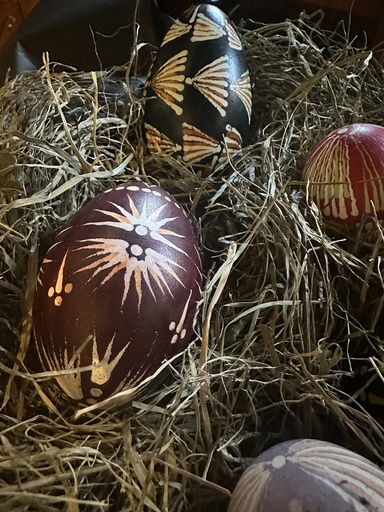 Handbemaltes Gänseei Osterei aus Potsdam (Groß)