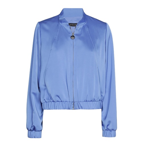 Caroline Biss - LOOSE-FITTING LUXURIOUS BOMBER JACKET - Azur blue
