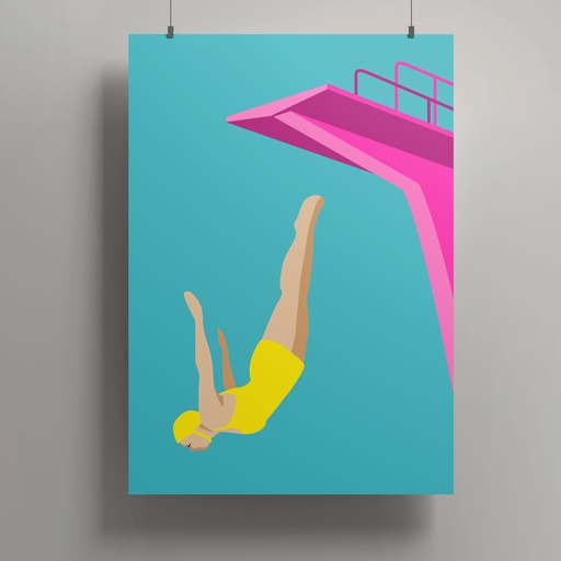 [AP9000] Nobis Design - Kunstdruck - A3 Turmspringerin