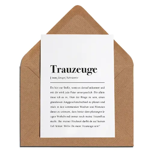 [AEMMI-KK-TRAUZEUGE] Aemmi - Klappkarte mit Umschlag - Trauzeuge
