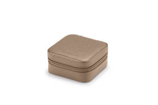 [20805] Schmuckbox | taupe | gold | genarbt