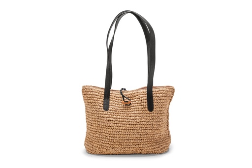 [23001] RIEKE | Raffia | schwarz | silber | genarbt